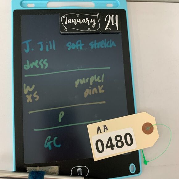 J Jill Dress Womens XS Purple Multi Geo Print Soft Stretch Cuffed Short Sleeves - Picture 13 of 16